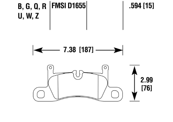 Porsche Disc Brake Pad Rear - 911/Boxster/Cayenne 11-17 HB829W-594