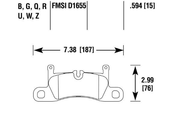 Porsche Disc Brake Pad Rear - 911/Boxster/Cayenne 11-17