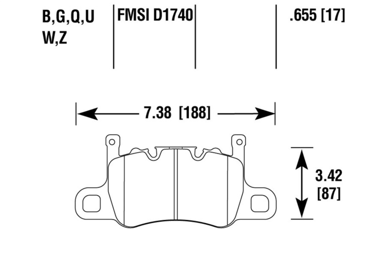 Porsche Disc Brake Pad Rear - 911/Cayman/Panamera 14-19 HB850Z-655