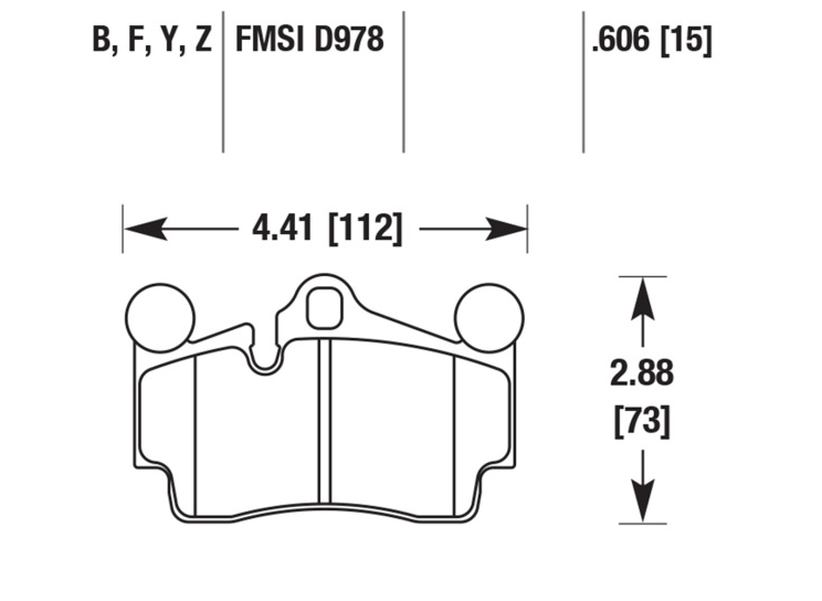 Porsche Disc Brake Pad Rear - Cayenne 03-09 HB502F-606