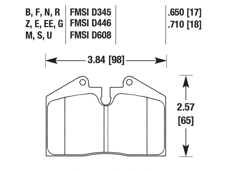 Porsche Disc Brake Pads - 911/930/928/944/968 79-98 HB170M-650