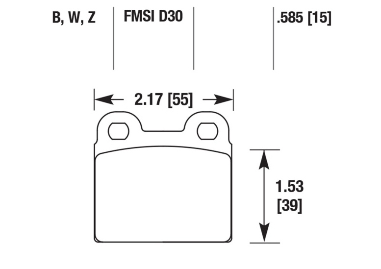 Porsche Disc Brake Pads Rear - 356C/911/912 64-69 HB713Z-585