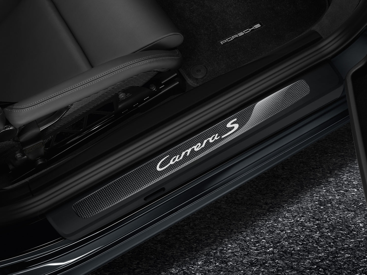Porsche Door Entry Guards In Carbon - 99104480026 - 991 12-18 99104480026