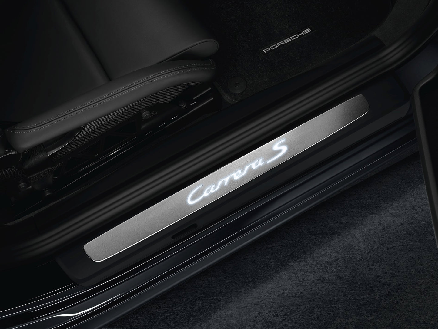 Porsche Door Entry Guards In Stainless Steel - 99104480010 - 991 12-18 99104480010