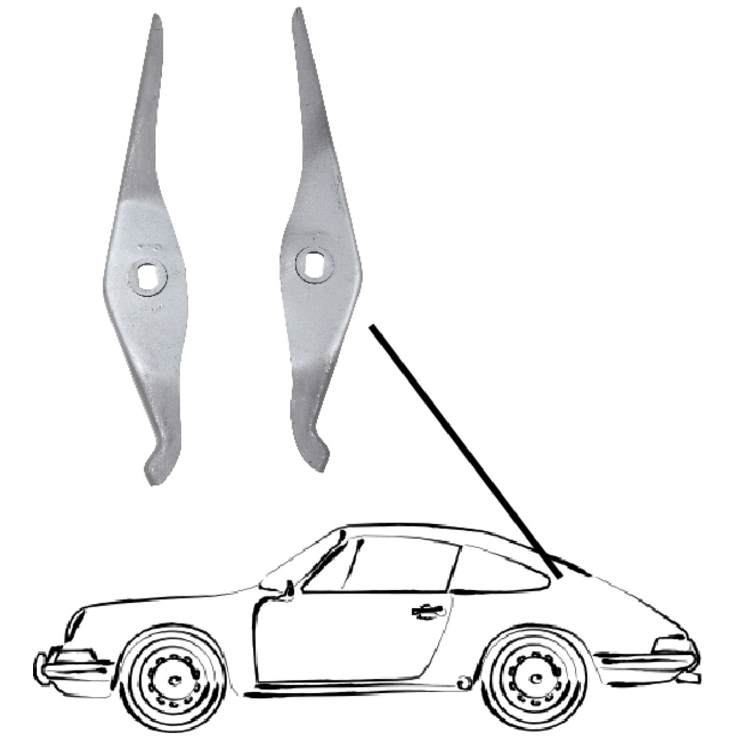 Porsche Engine Hood Suspension Set - 911 65-85 1680250310