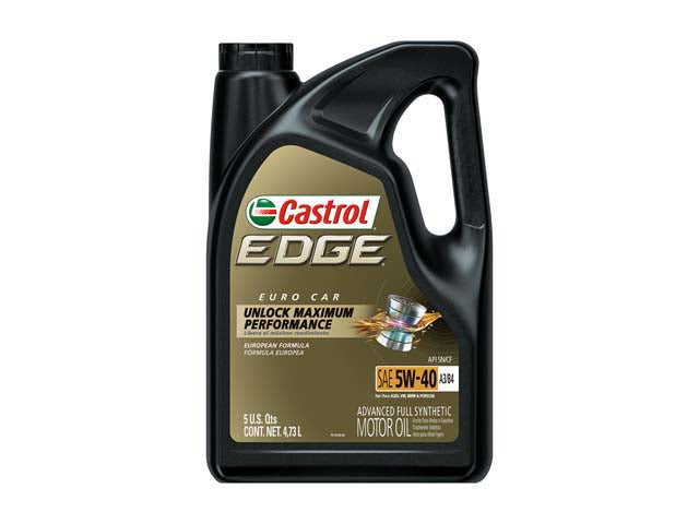 Porsche Engine Oil - Castrol Edge Euro Car A3/B4 - 5W-40 Synthetic 5 Quart , 928/Boxster/Cayman/Cayenne/911/Panamera/924/Macan/968/944/718 Boxster/718 Cayman/918 Spyder | 1984-2019 15D934