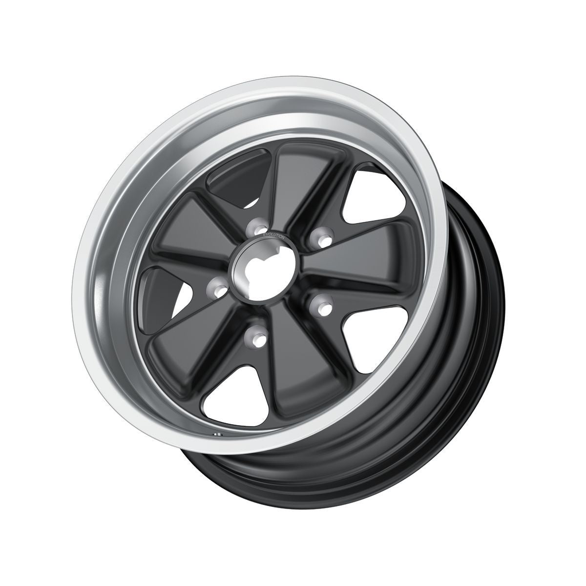 Porsche Evolution Fuchs Wheel Black 15x7 - 911/912E/930 FE150701302371B