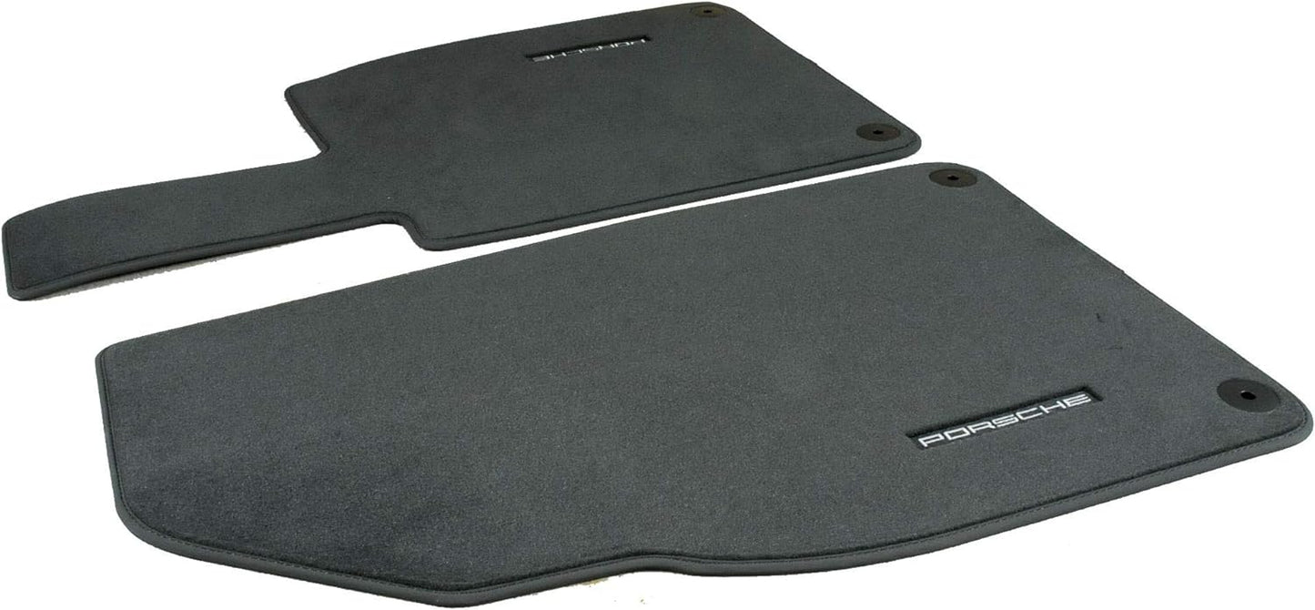 Porsche Floor Mats with Nubuk Surround Black - Boxster/Cayman 97-23 98155161307A75
