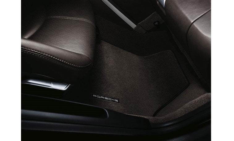Porsche Floor Mats with Nubuk Surround - Stone Grey - 99704480061B10 - 911 65-89 99704480061B10