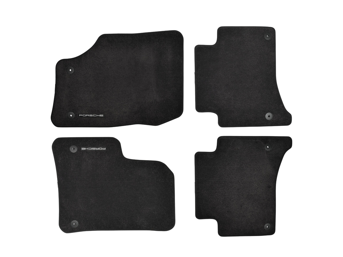 Porsche Floor Mats with Nubuk Surround Velour Black - 95504480463CU4 95504480463CU4