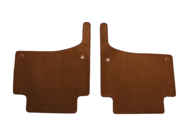 Porsche Floor Mats with Nubuk Surround Velour Chestnut Brown - 95504480463CT3 95504480463CT3
