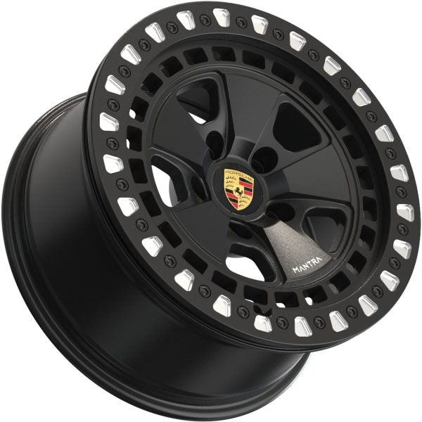 Porsche Fox Forged Beadlock Wheel Satin Black 18x9 - Cayenne FOX-FORGED-BEADLOCK-1890-5130-20-SB