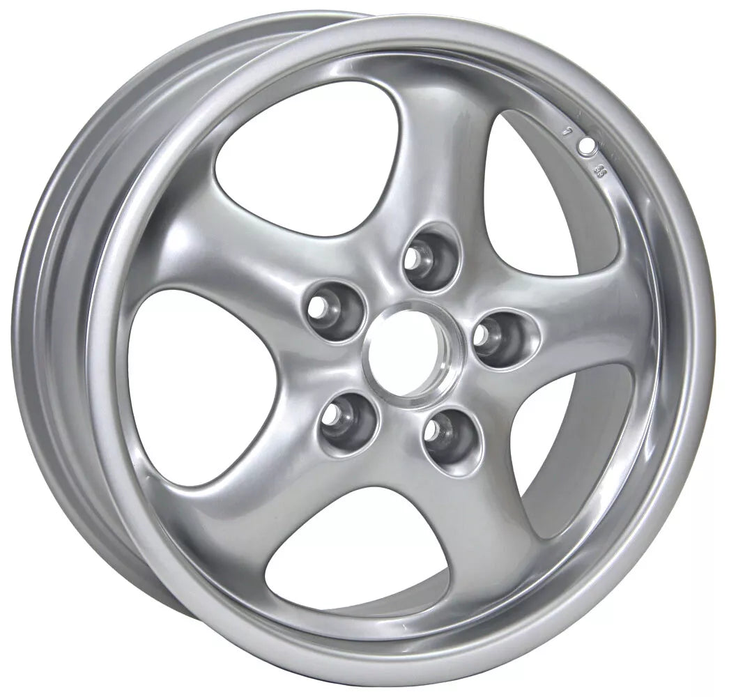 Porsche Front Silver Metallic Wheel 7JX17 ET55 - 911/Boxster 85-12 993-362-124-00