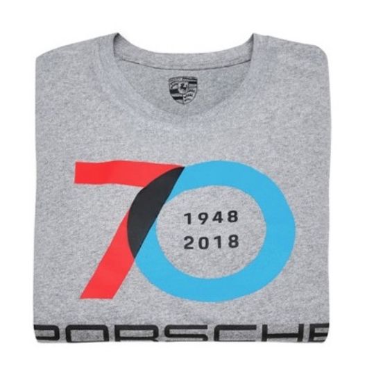 Porsche Genuine Porsche 70YR T-Shirt Light Grey - PNA711XXL0KUSA PNA711XXL0KUSA