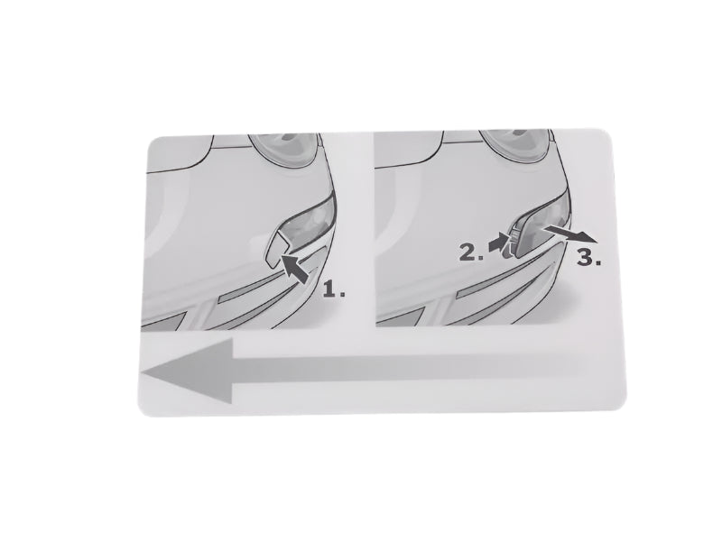 Porsche Headlight Release Card - 911 05-11 997-631-231-00