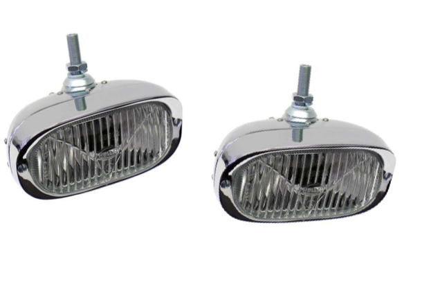 Porsche Hella 128 Fog Light Set - Clear - 356B/356C/911/912 60-69 SMC-631-SET