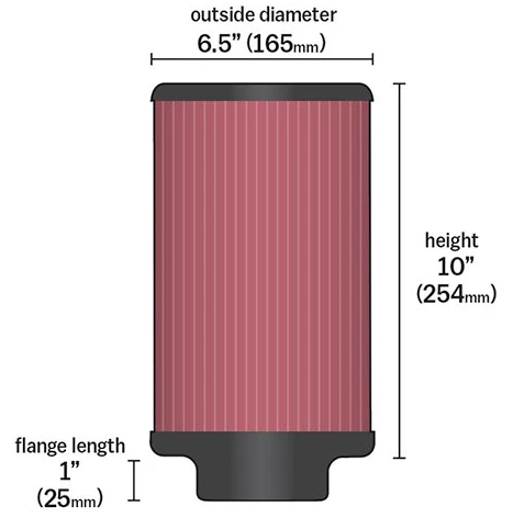 Porsche High-Flow Clamp-On Air Filter