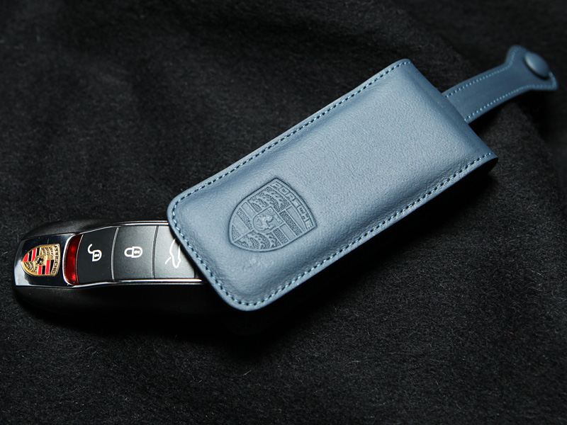 Porsche Key Pouch In Leather - Yachting Blue - 97004400044 - Panamera 97004400044