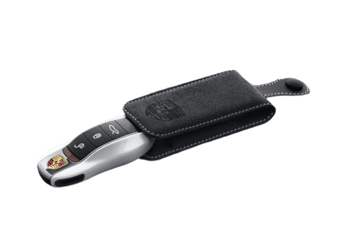 Porsche Key Pouch in Alcantara Platinum Grey - 000044001118E9 4-40E+16