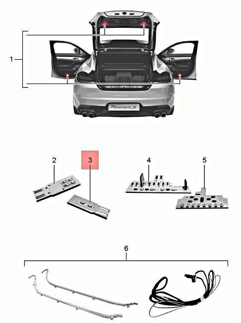 Porsche Lamp LED Module Sun Visor - 97004490123 - Panamera 97004490123