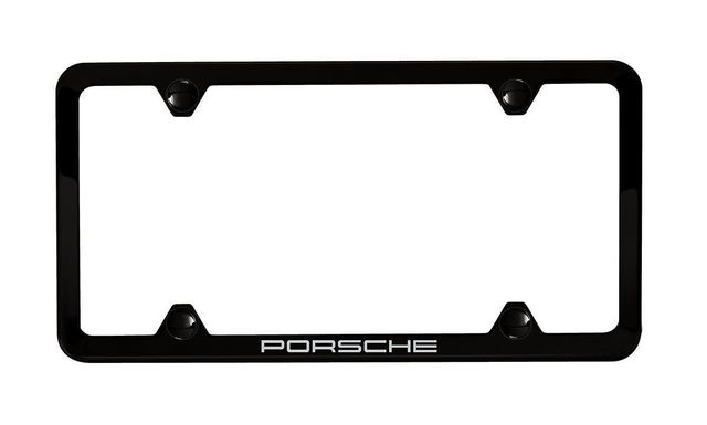 Porsche License Plate Frame - Black - Stainless Steel PNA70900445