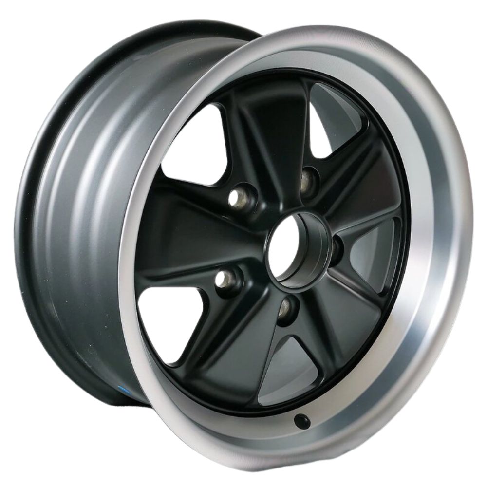 Porsche Maxilite Fuchs Black Wheel 7x15 - 911/914-6/944/924 65-89 MX170015N
