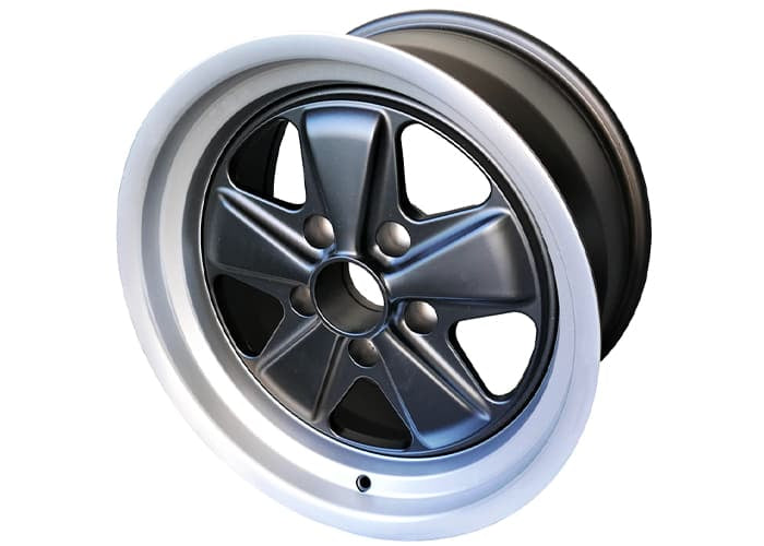 Porsche Maxilite Fuchs Matte Black/Diamond Wheel 9x17 - 911/930 74-89 MX190017-
