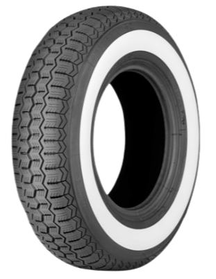 S Porsche Michelin 6.40/90R13 87S ZX Flanc Blanc Classic Tire 94652