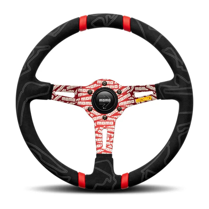 Porsche Momo Motorsport Ultra Red Steering Wheel - 350 mm ULT35BK0RD