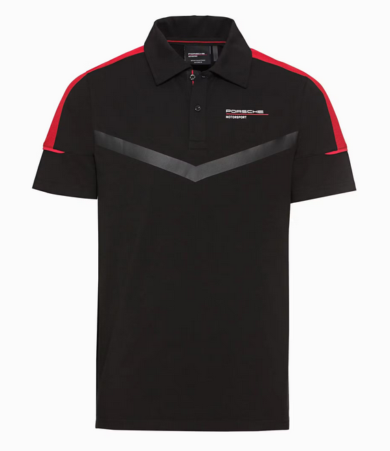 Porsche Motorsport Collection Fanwear Polo Shirt Black/Red - Men's XXLarge WAP125XXL0NFMS