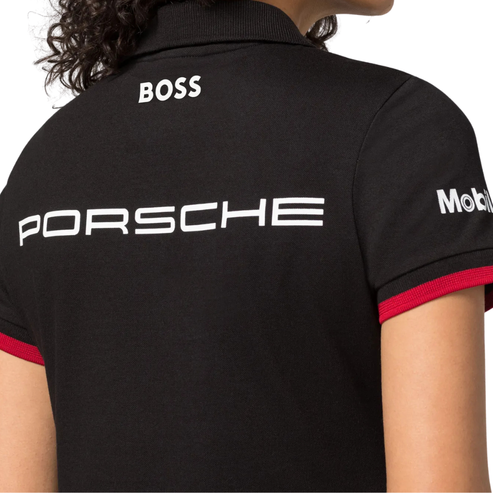 Porsche Motorsport Womens Black Polo Shirt