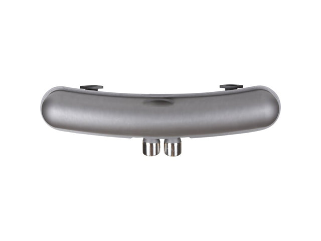 Porsche Muffler Sport - Black Aluminized Steel with 76 mm Polished Stainless Steel Dual Center Tail Pipes, 911 | 1965-1973 101010161