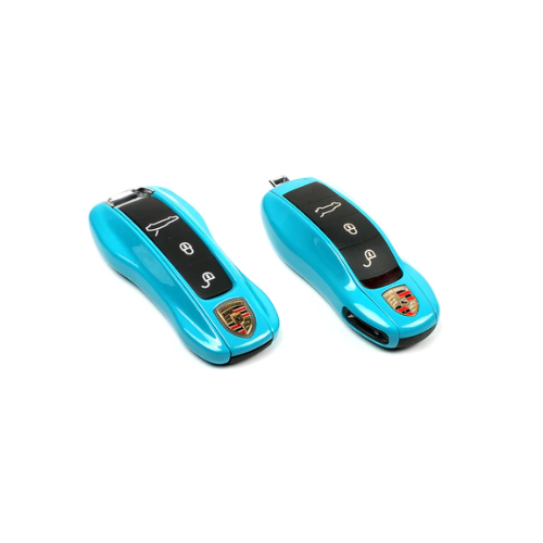 Porsche Painted Vehicle Key Miami Blue - 971044801M5C - 911 - Cayenne - Panamera - Taycan 971044801M5C