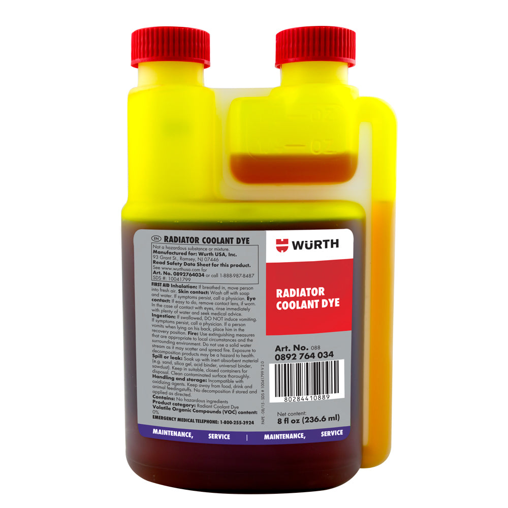 Porsche Radiator Coolant Dye 8 oz 0892764034