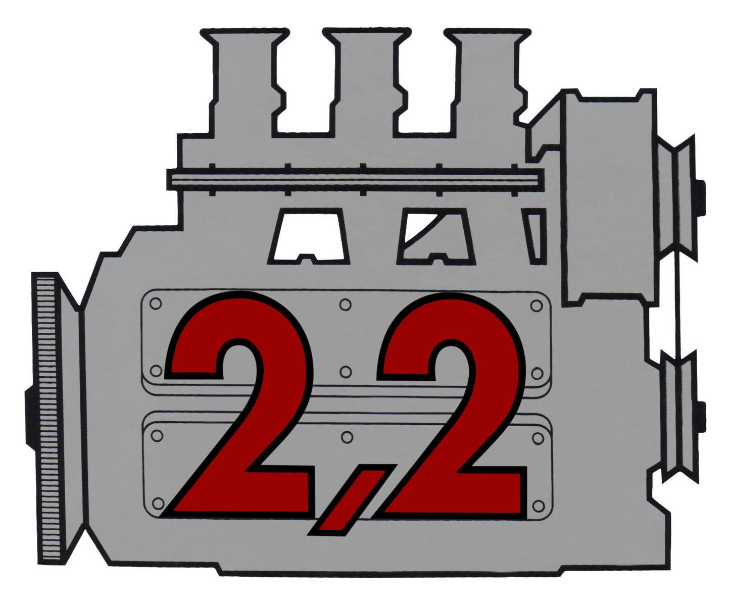 Porsche Rear Window Engine Decal - 2.2 911-701-102-22