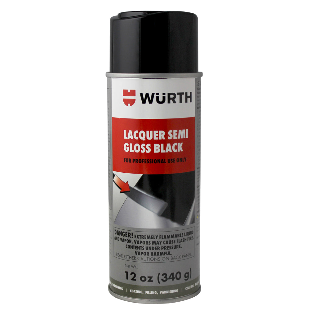 Porsche Semi Gloss Black Lacquer Spray Paint 12 oz 0892140028