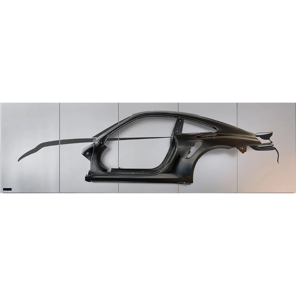 Porsche Skulptur Deep Black Metallic With White Background WAP0501150N023