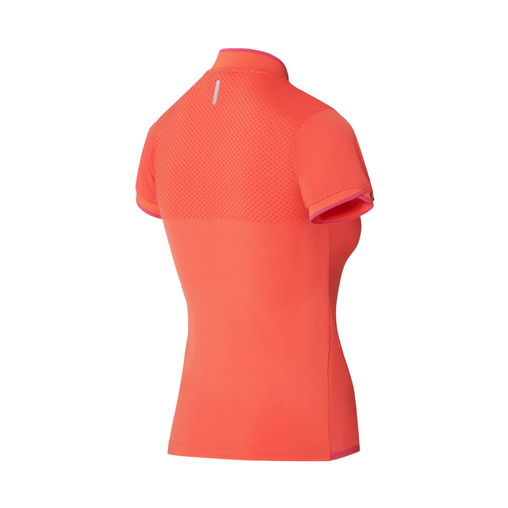 Porsche Sport Short Sleeve Womens Polo Shirt - Coral Red