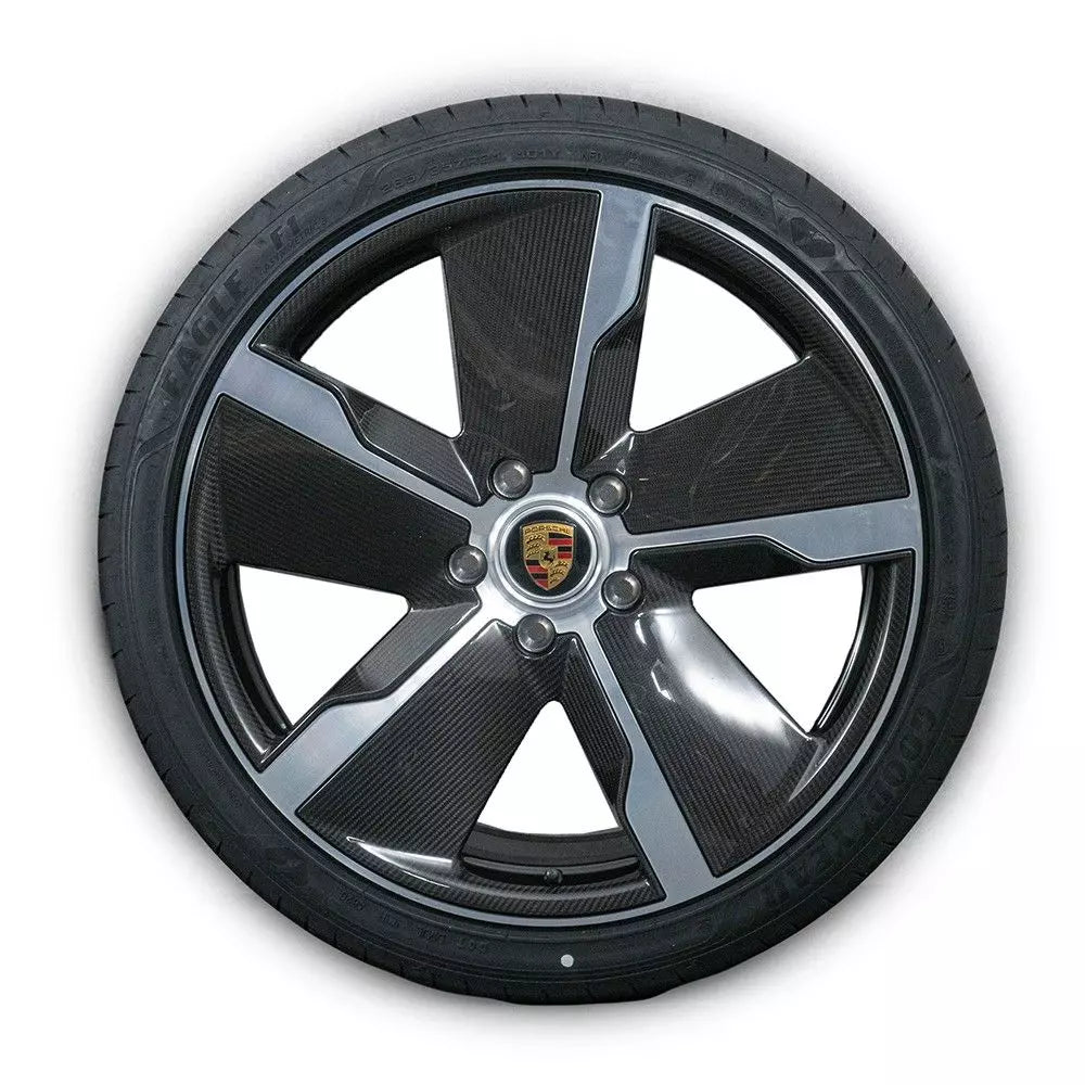 Porsche Summer Wheel And Tire Set with Aeroblades In Carbon 21 in - Taycan 9J1073660S