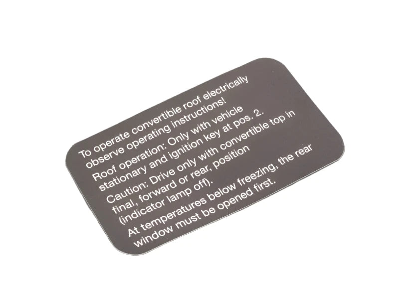 Porsche Sun Visor Decal - 911 89-94 964-701-401-03