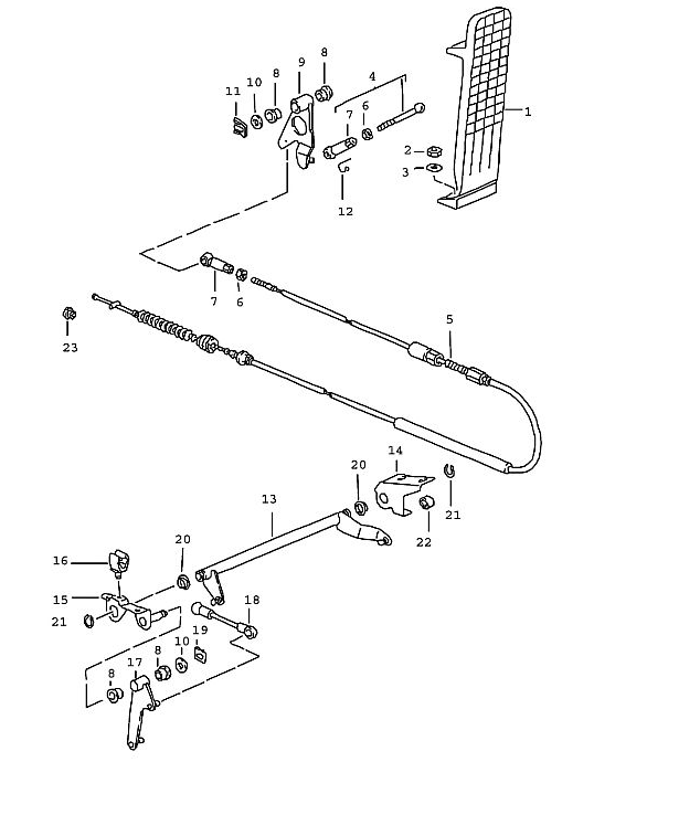 Porsche Throttle Cable - 911 | 1995-1998 993-423-023-81