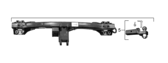 Porsche Trailer Hitch with Manually Detachable Ball Joint - 95804480131 - E2 11-18 95804480131