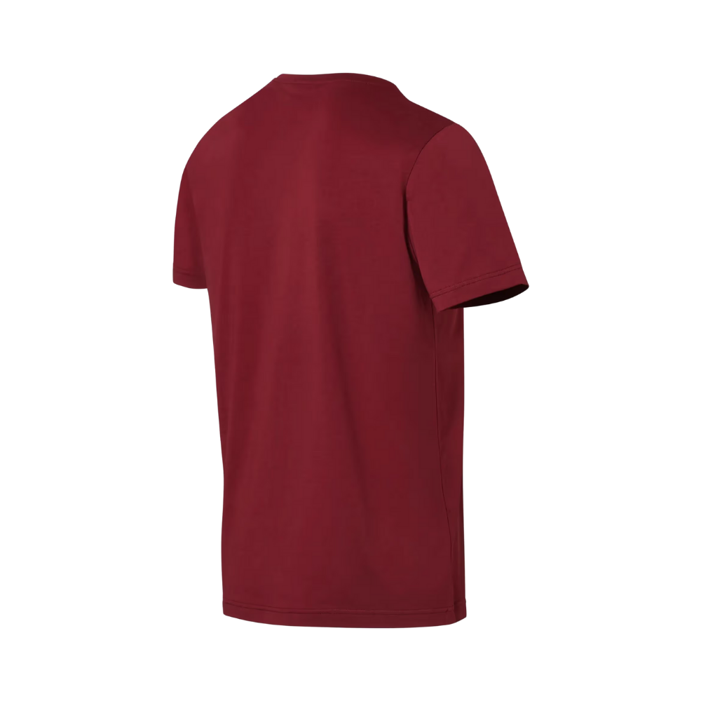 Porsche Transaxle Round Neck Cotton Mens T Shirt - Bordeaux Red