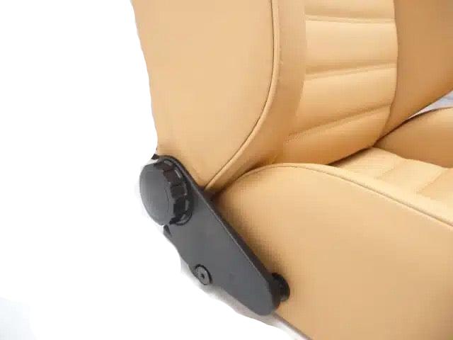 Porsche Turbo Seat Set - Tan Leather - 911/930 74-84 911-521-008-62
