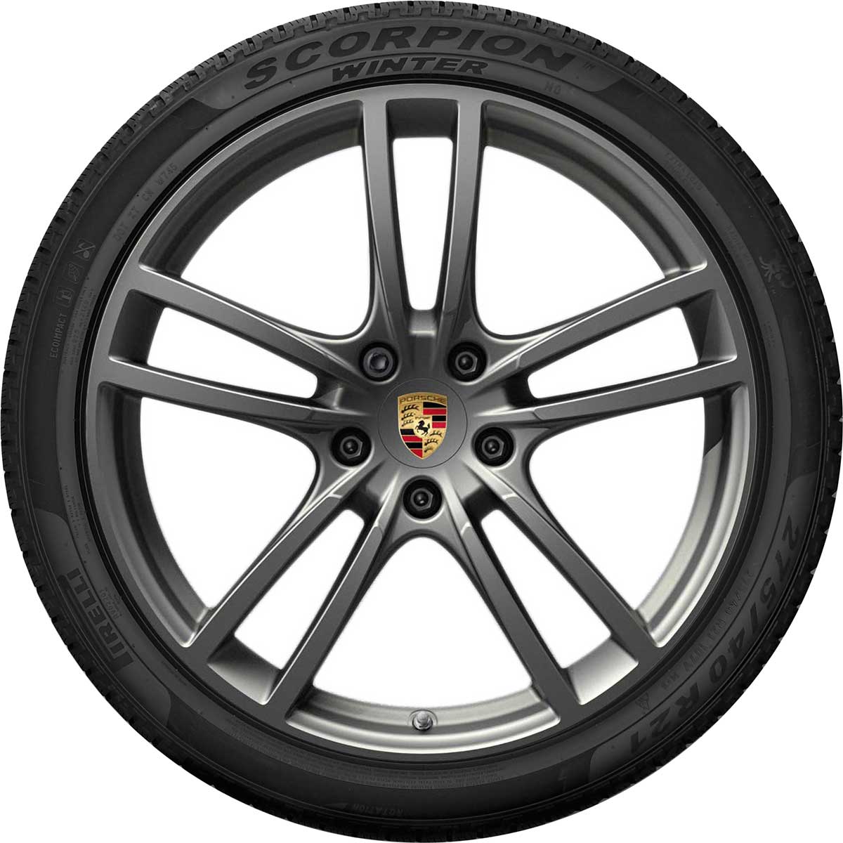 Porsche Winter Wheel Set 21 Inch Cayenne Turbo Design Platinum - 9Y0044632G 9Y0044632G