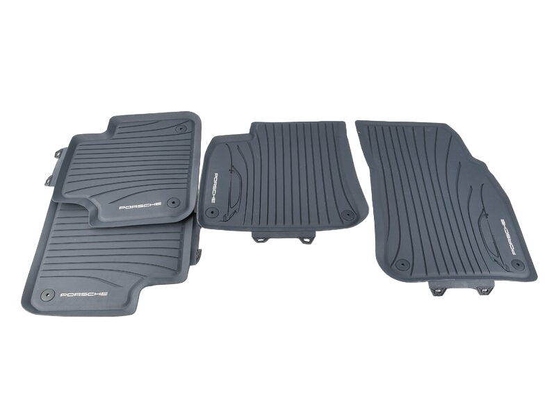 Rubber Floor Mat Set - Graphite Blue - Cayenne | 2018-2025