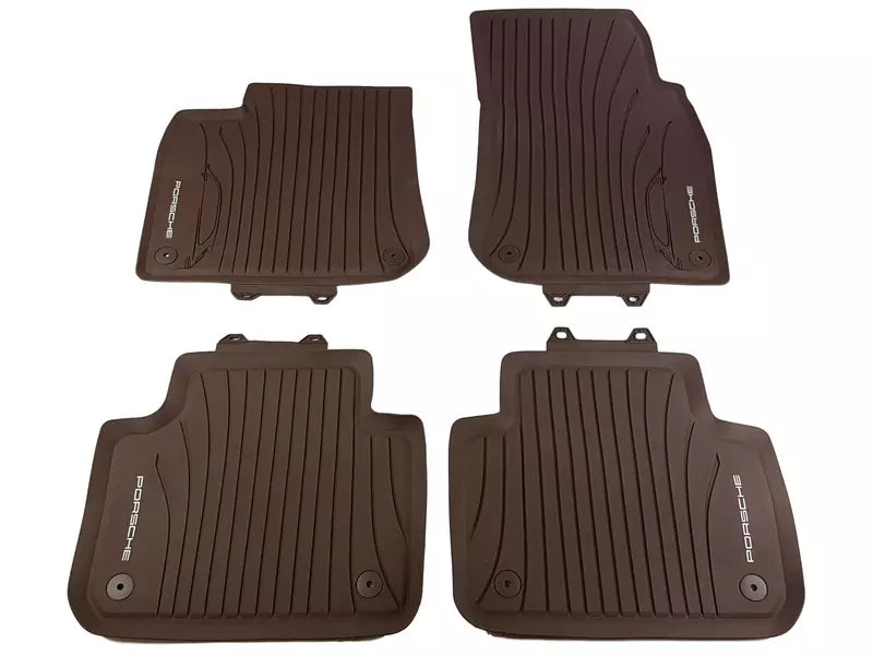 Rubber Floor Mat Set - Truffle Brown - Cayenne | 2018-2025