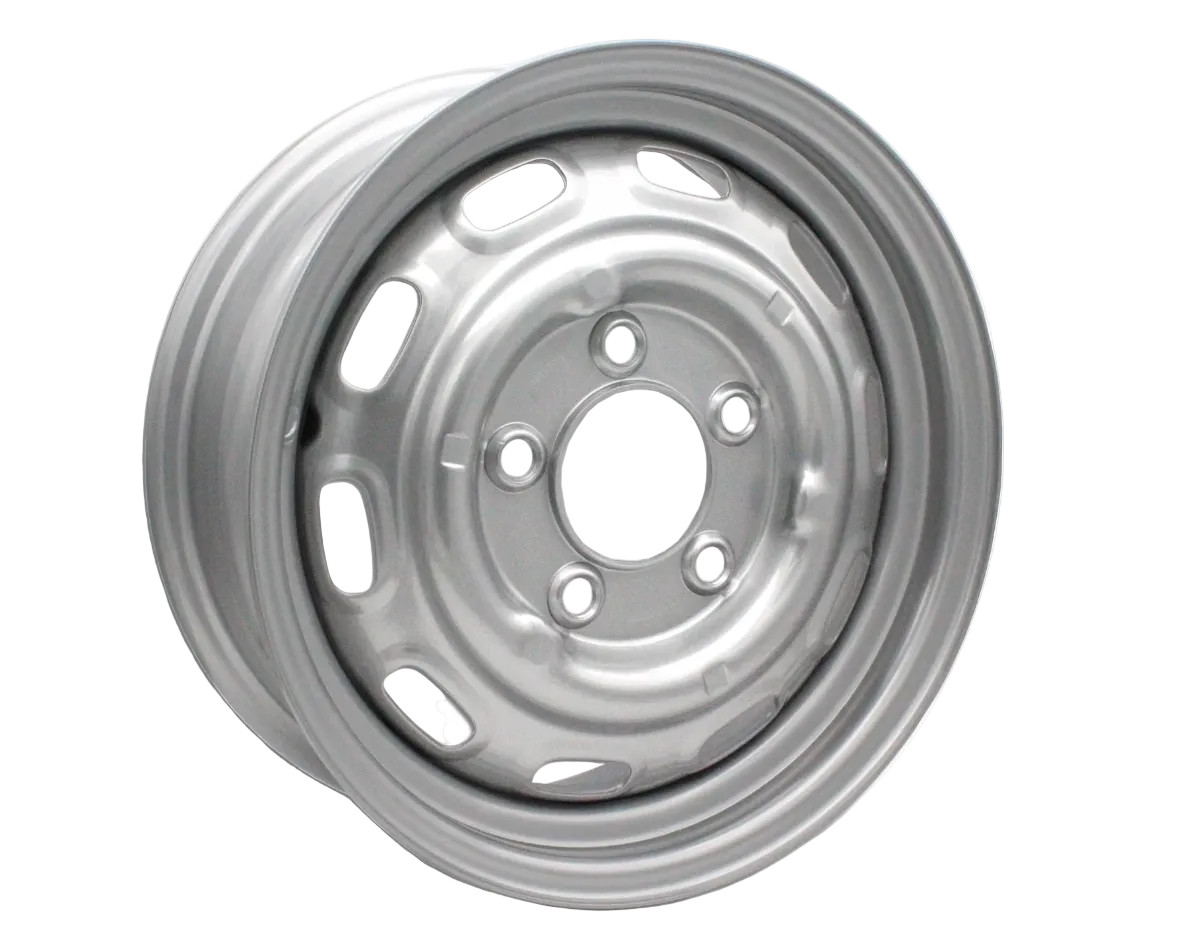 Porsche 15 x 4.5 Painted Disc Brake Wheel 5 Lug - Silver - 356C - 911 - 912 | 901-361-013-10