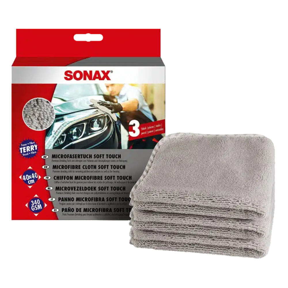 Sonax Microfiber Grey Towels - 16x16 - 3 Pcs