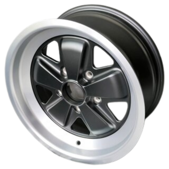 Maxilite 5 Spoke Fuchs Black with Diamond Cut Lip Wheel (7"x16"), 911/914-6/944/930 (65-89)